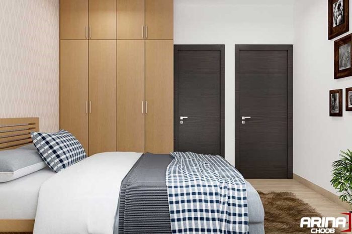 رنگ درب چوبی و انتخاب زیباترین درب اتاق خواب